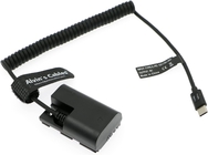 PD USB C Type-C to LP-E6 Dummy Battery Power Coiled Cable for Canon EOS R R5 R6 90D 80D 70D 60D 60Da 5D