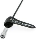 Alvin'S Cables BMPCC 4K 6K Power Coiled Cable Weipu 2 Pin Female To Right Angle 2 Pin Male For Blackmagic Pocket Cinema