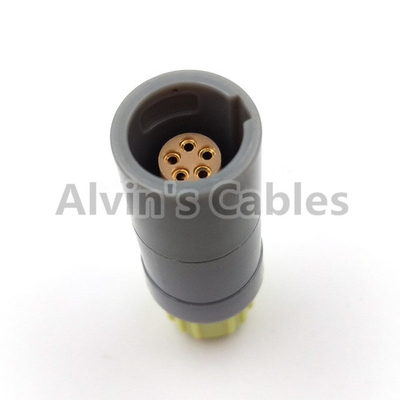Lemo 5 Pin Medical Plastic Electrical Connectors Space Saving Designed
