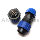 Circular Multipole Plastic Electrical Connectors Thermoplast PPS Insert Material