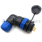 90 Degree Elbow LED Wire Connectors Female Plug Type 2000MΩ Insulation Resistance