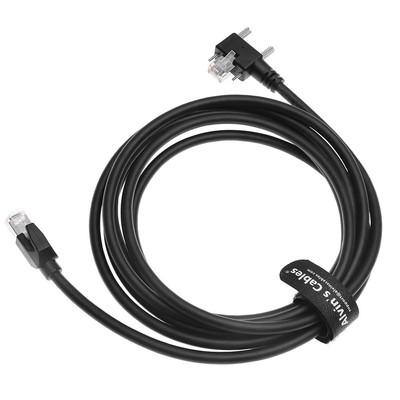 Alvin's Cables CAT6a GigE Vision Cable Shielded High Flex 49.2ft Left Angle