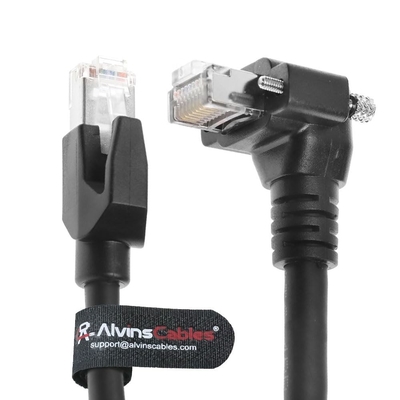 Alvin's CAT6a GigE Vision Cable Shielded High Flex 3.3ft Right Angle