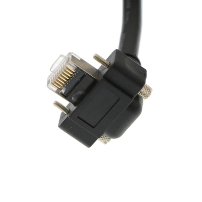 Alvin's Cables CAT6a GigE Vision Cable 3m Shielded Screw Lock Up Angle RJ45